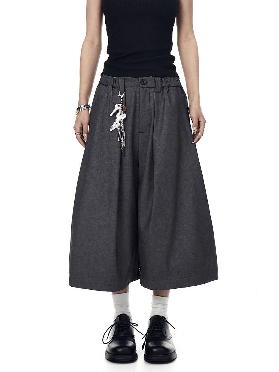Plus Size Flap Pockets Drawstring Ruched Parachute Pants
