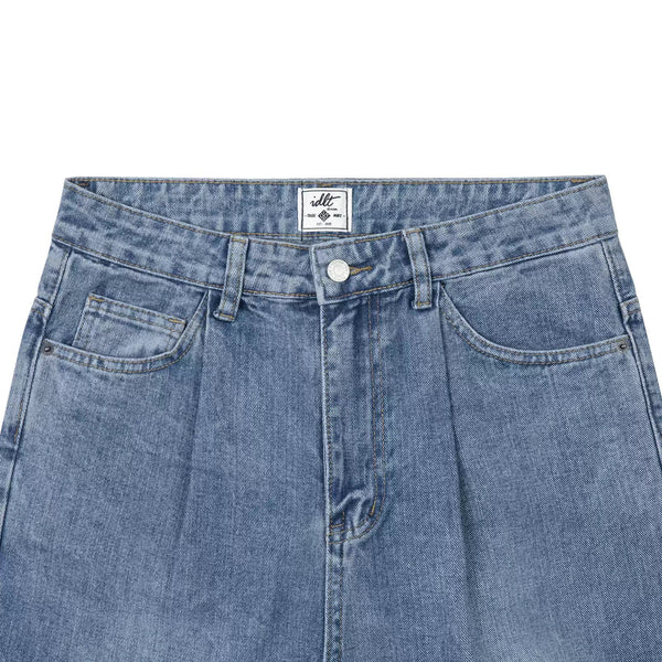 Pleated High-Rise Jeans - COPPING THREADS - IDLT