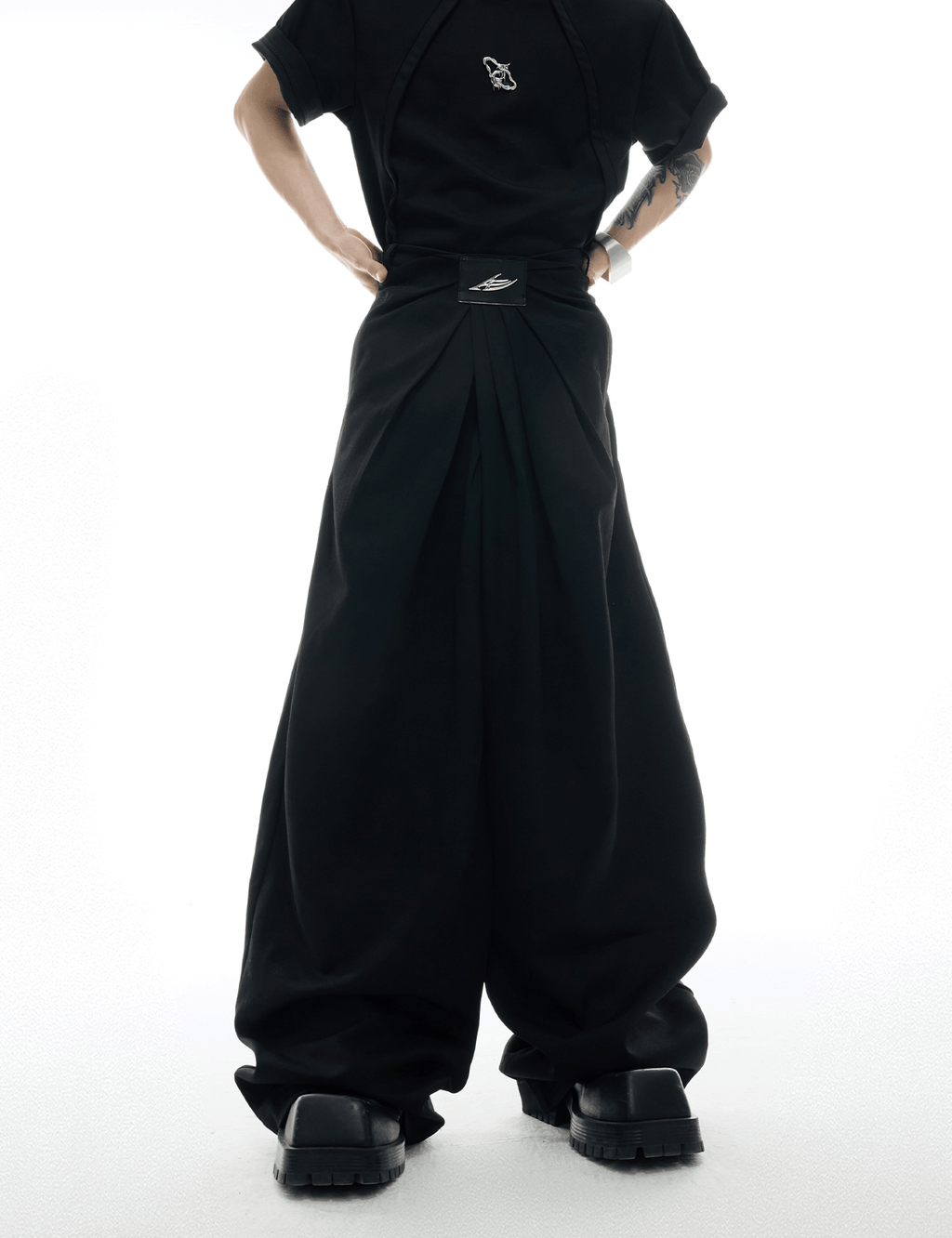 Pleated High Waist Wide - Leg Trousers - COPPING THREADS - ArguE CulturE