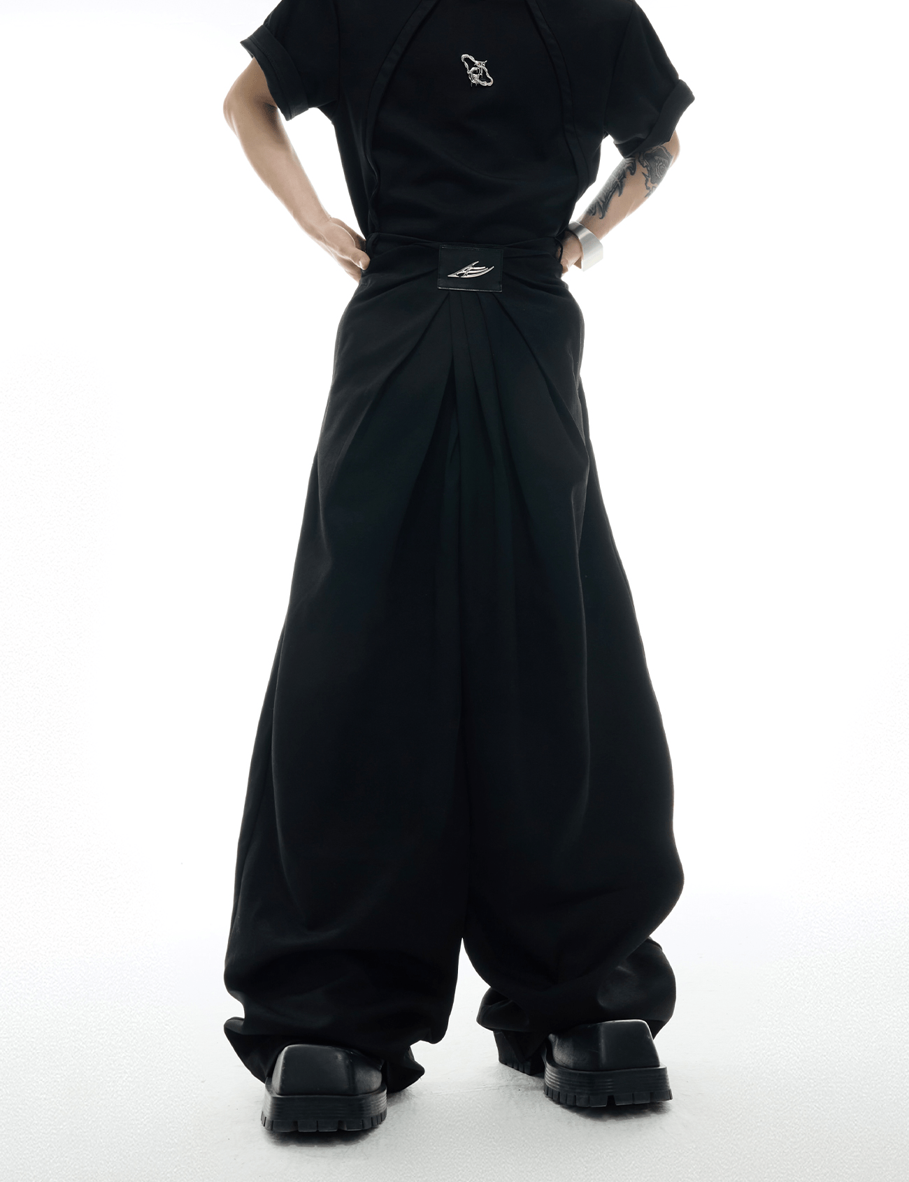 Pleated High Waist Wide - Leg Trousers - COPPING THREADS - ArguE CulturE