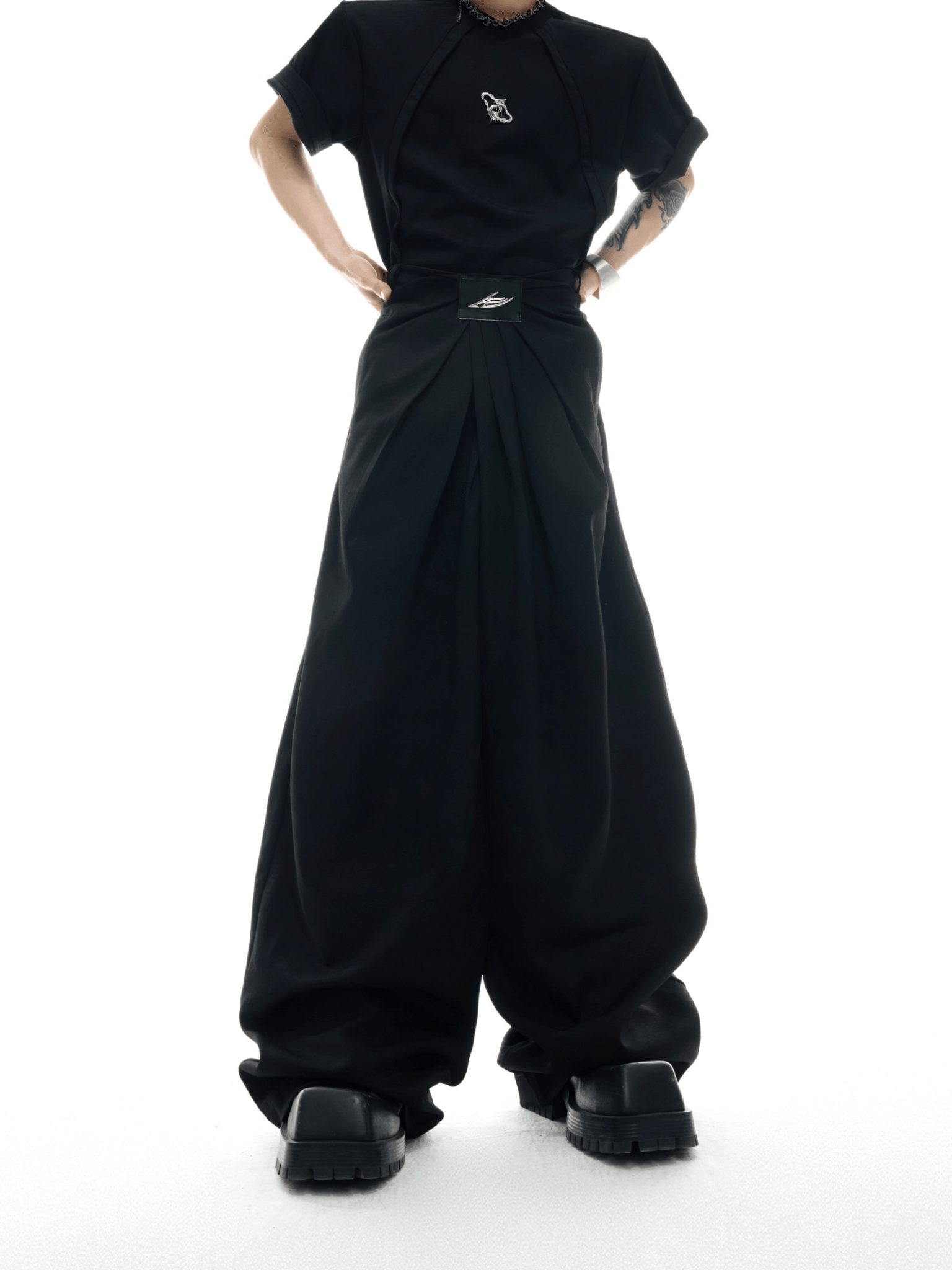 Pleated High Waist Wide - Leg Trousers - COPPING THREADS - ArguE CulturE