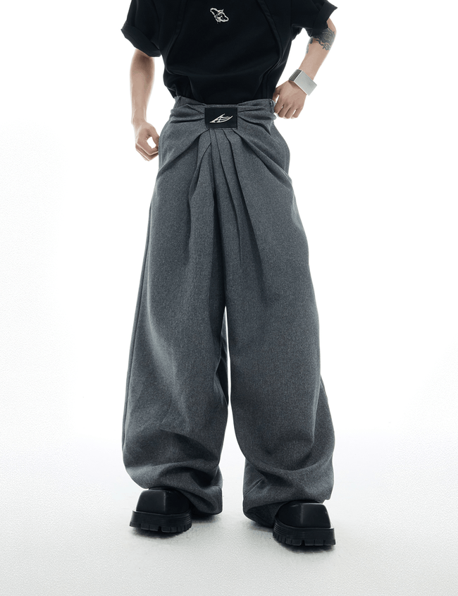 Pleated High Waist Wide - Leg Trousers - COPPING THREADS - ArguE CulturE Hover Image