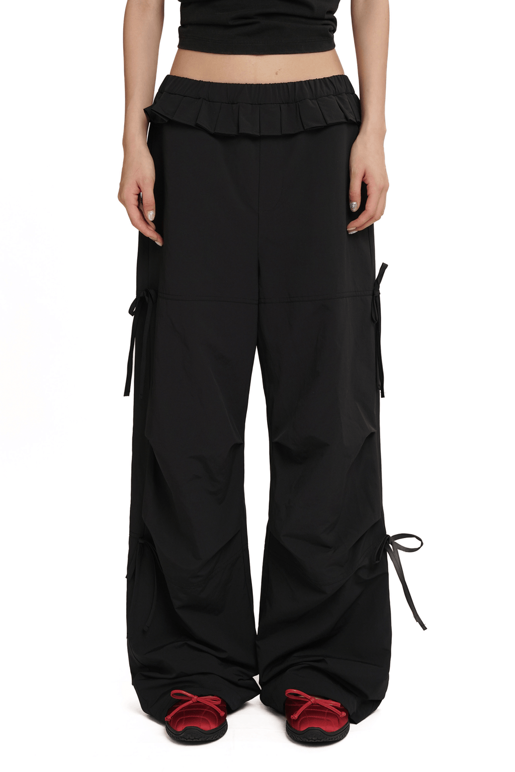 Pleated Waist Parachute Cargo Pants - COPPING THREADS - MOROMORO