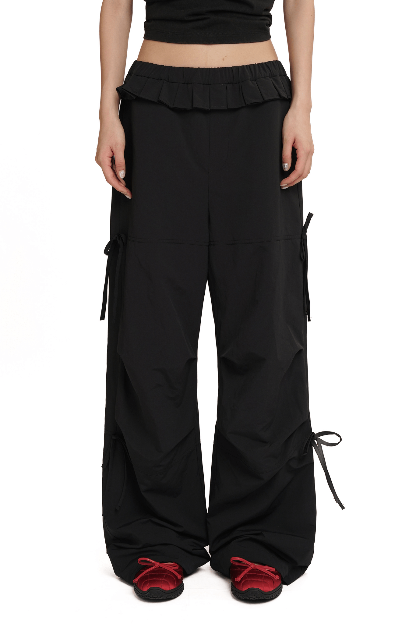 Pleated Waist Parachute Cargo Pants - COPPING THREADS - MOROMORO