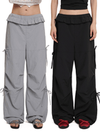 Pleated Waist Parachute Cargo Pants - COPPING THREADS - MOROMORO