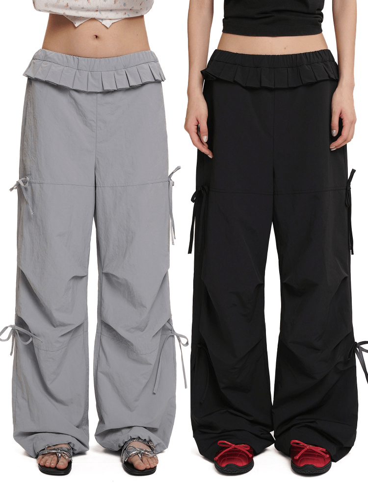 Pleated Waist Parachute Cargo Pants - COPPING THREADS - MOROMORO