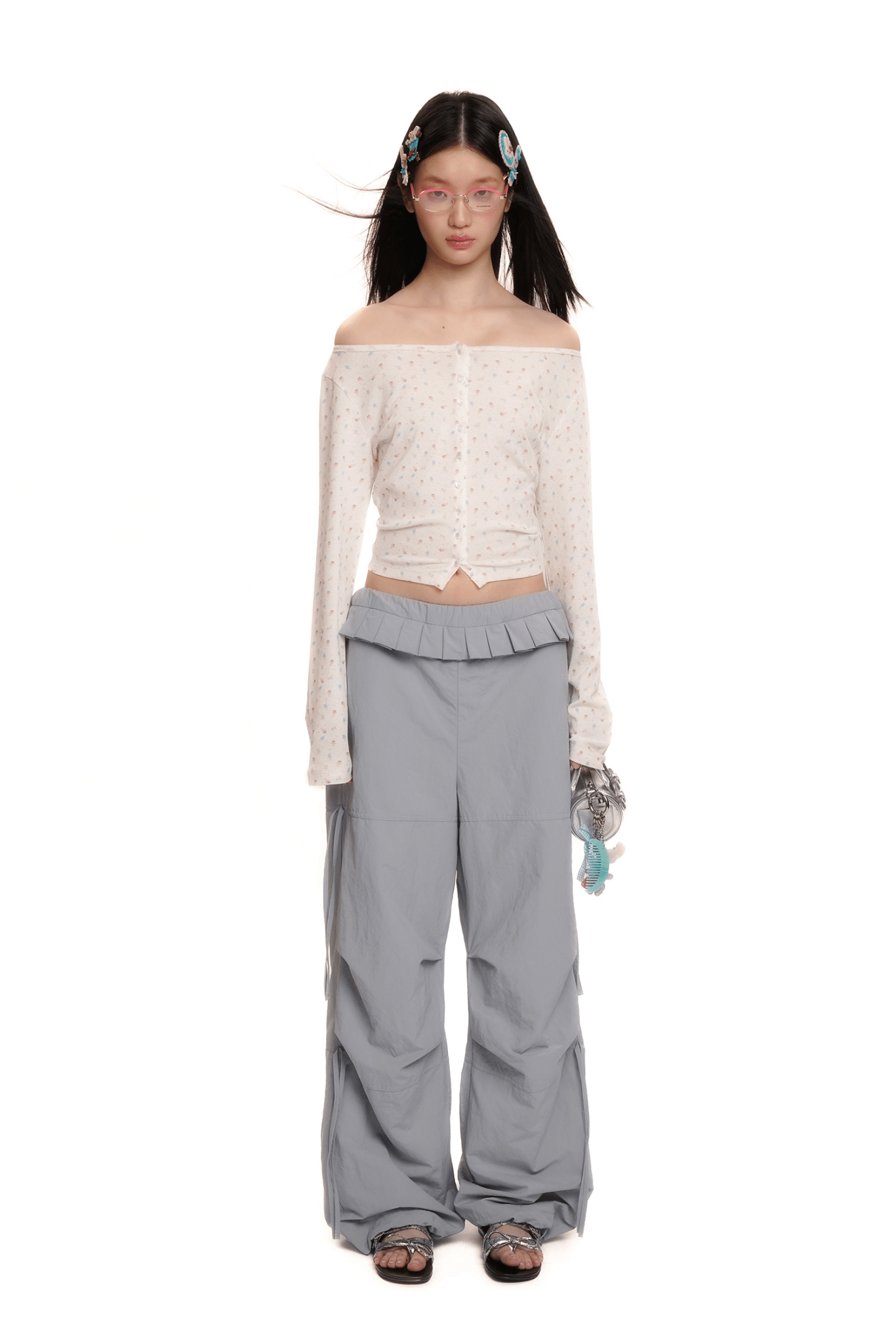 Pleated Waist Parachute Cargo Pants - COPPING THREADS - MOROMORO