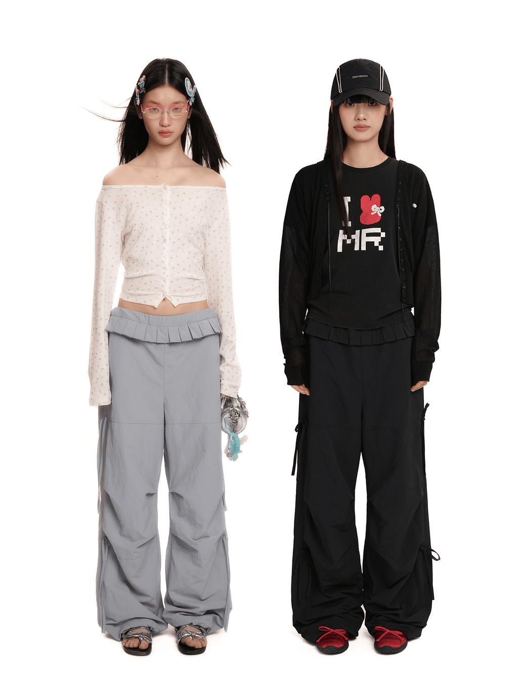 Pleated Waist Parachute Cargo Pants - COPPING THREADS - MOROMORO