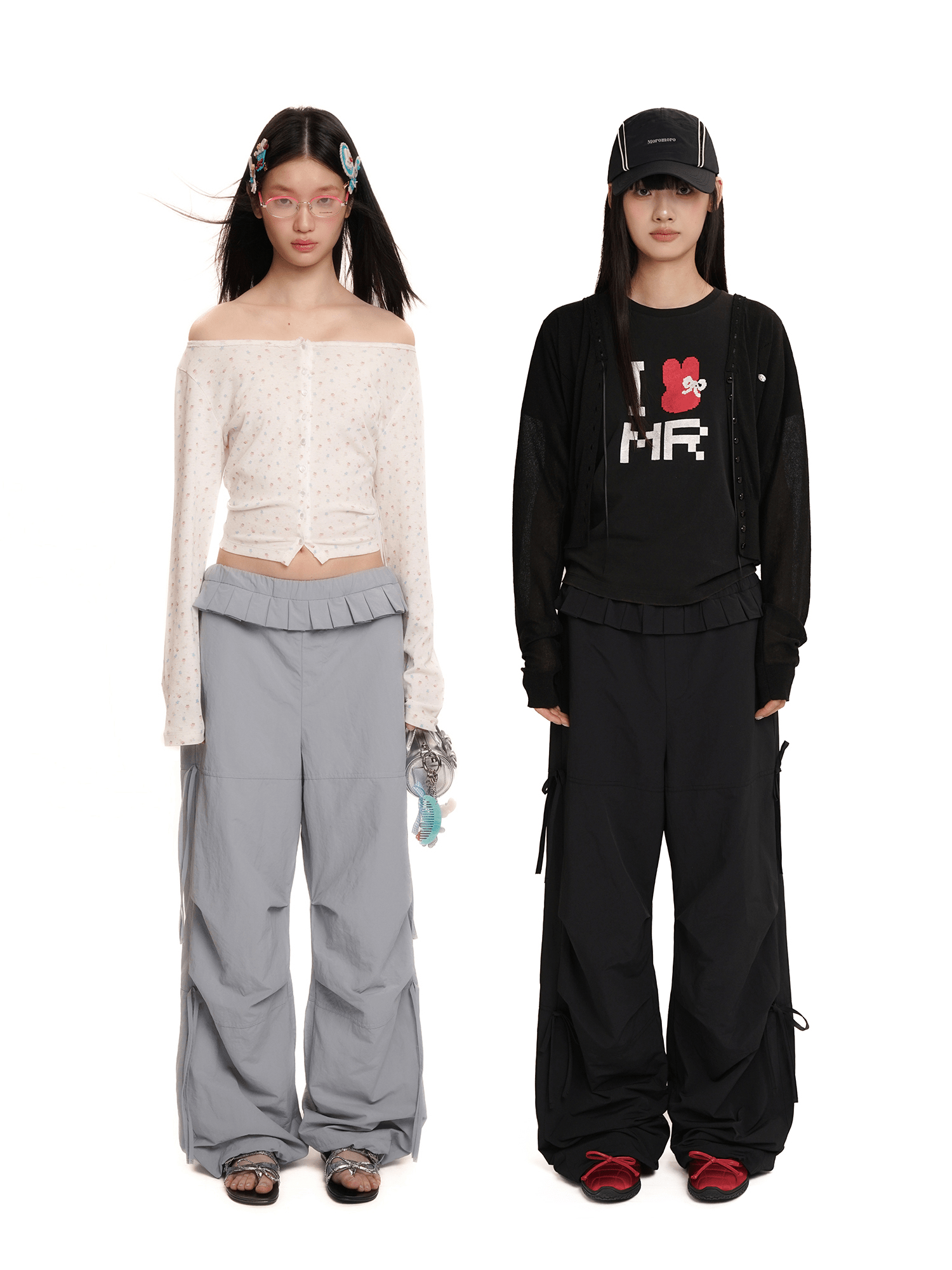 Pleated Waist Parachute Cargo Pants - COPPING THREADS - MOROMORO