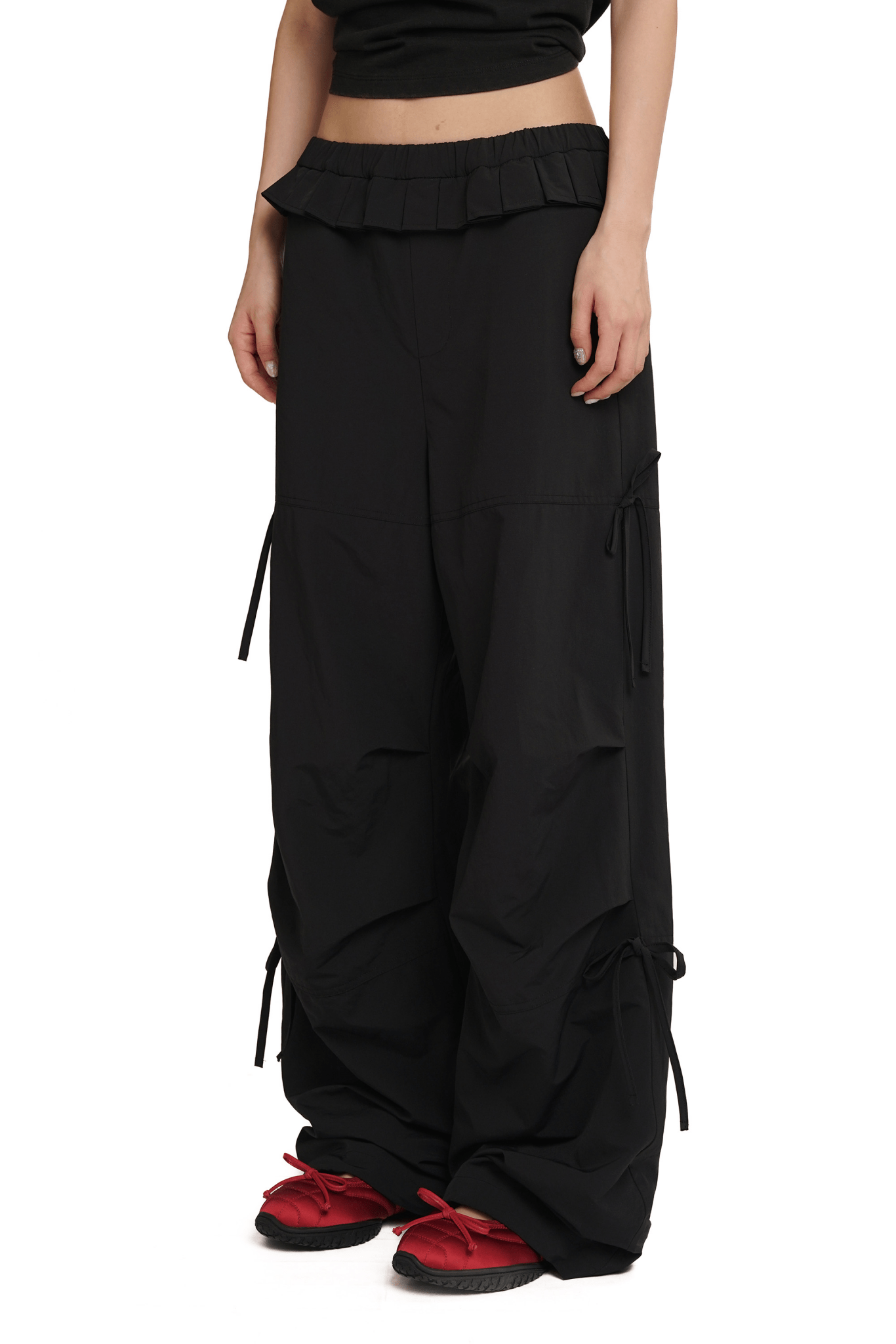 Pleated Waist Parachute Cargo Pants - COPPING THREADS - MOROMORO