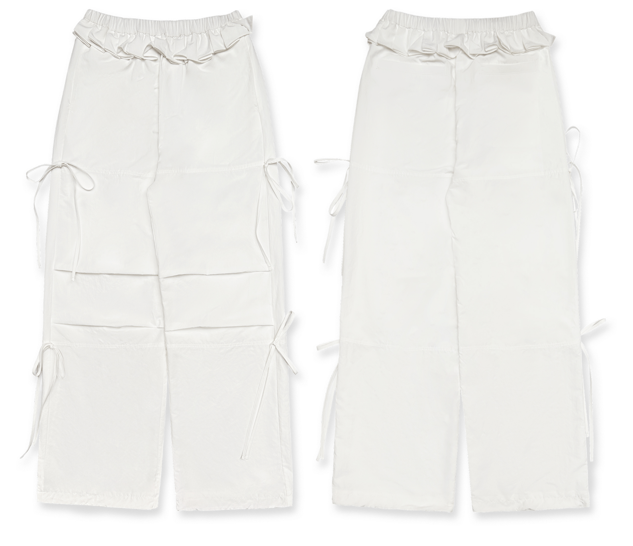 Pleated Waist Parachute Cargo Pants - COPPING THREADS - MOROMORO