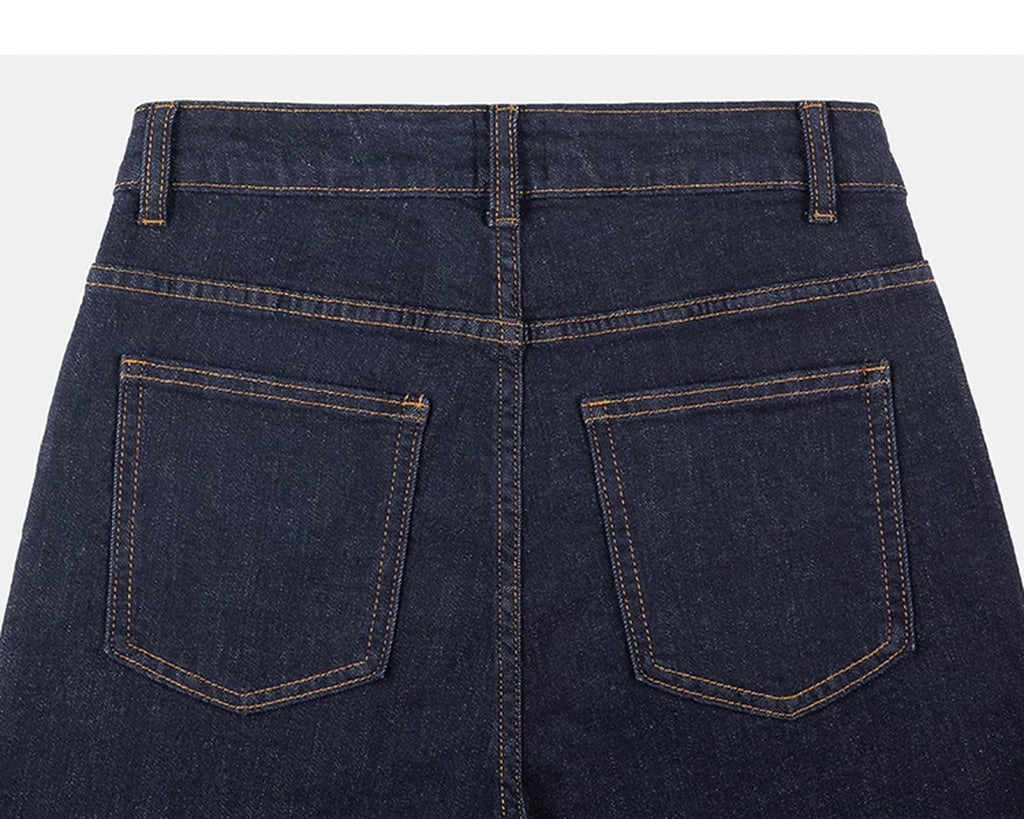 Pleated Wide-Leg Stretch Jeans - COPPING THREADS - IDLT