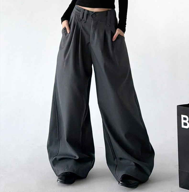 Pleated Wide-Leg Suit Trousers - COPPING THREADS - CT ORIGINALS