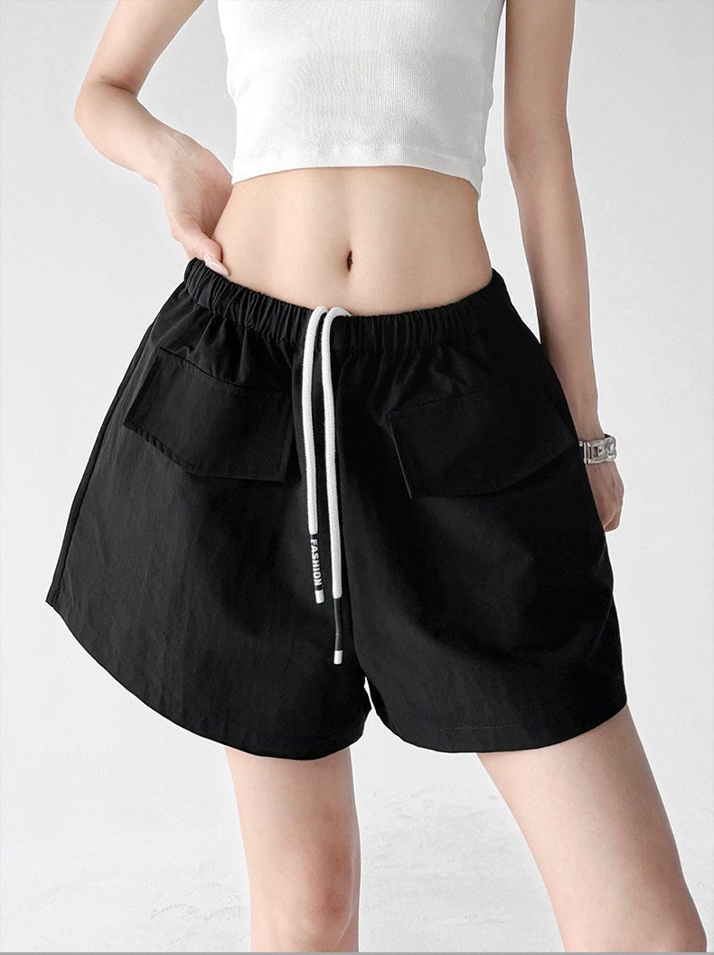 Pocket Drawstring Wide-Leg Shorts - CT66161 - COPPING THREADS - CT ORIGINALS