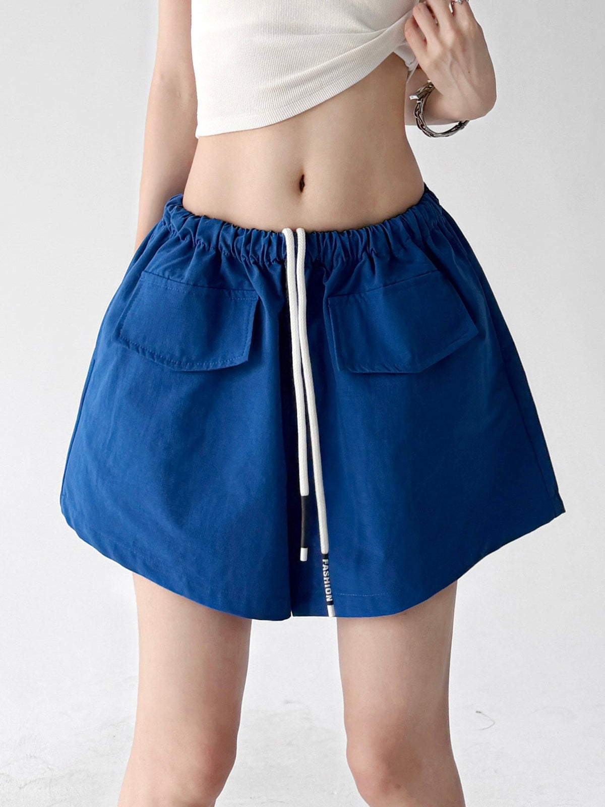 Pocket Drawstring Wide-Leg Shorts - CT66161 - COPPING THREADS - CT ORIGINALS