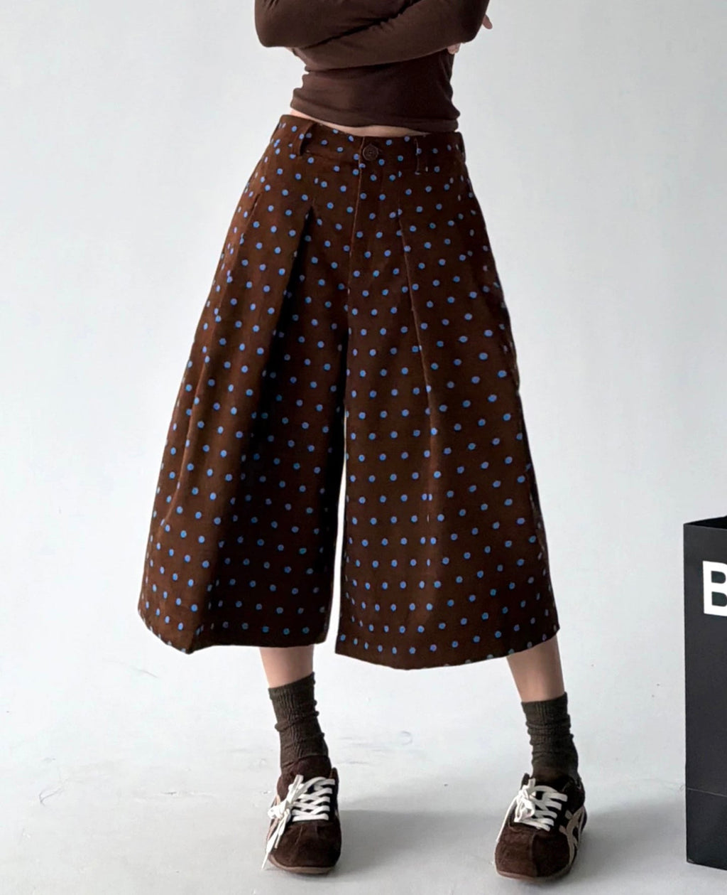 Polka-Dot Cropped A-Line Pants - COPPING THREADS - CT ORIGINALS