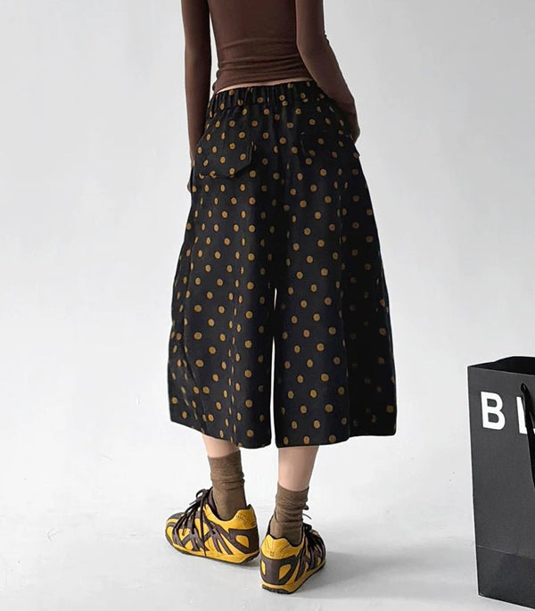 Polka-Dot Cropped A-Line Pants - COPPING THREADS - CT ORIGINALS