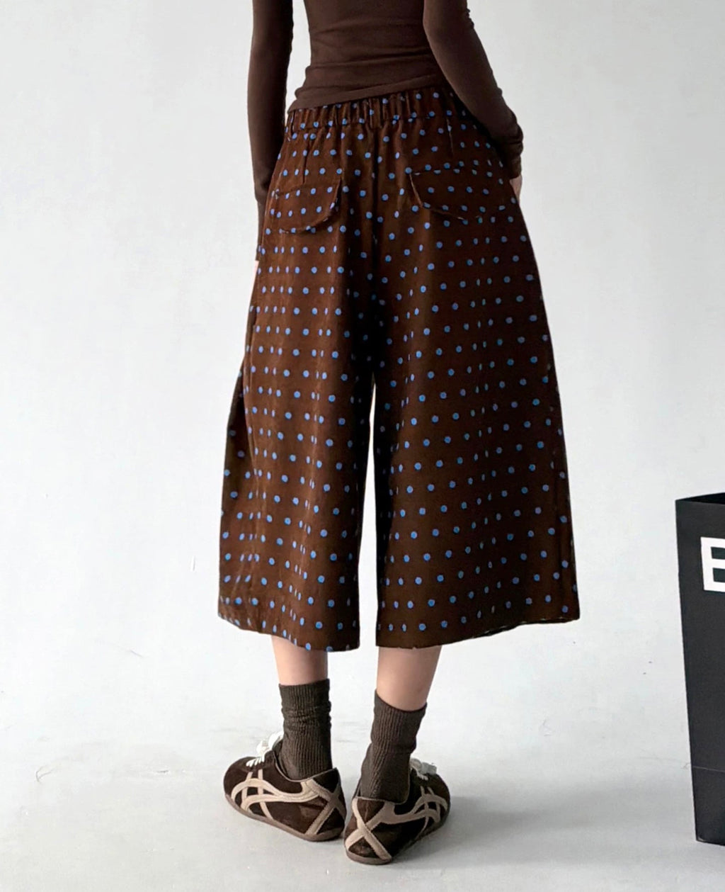 Polka-Dot Cropped A-Line Pants - COPPING THREADS - CT ORIGINALS