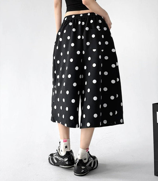 Polka-Dot Cropped Wide-Leg Pants - COPPING THREADS - CT ORIGINALS