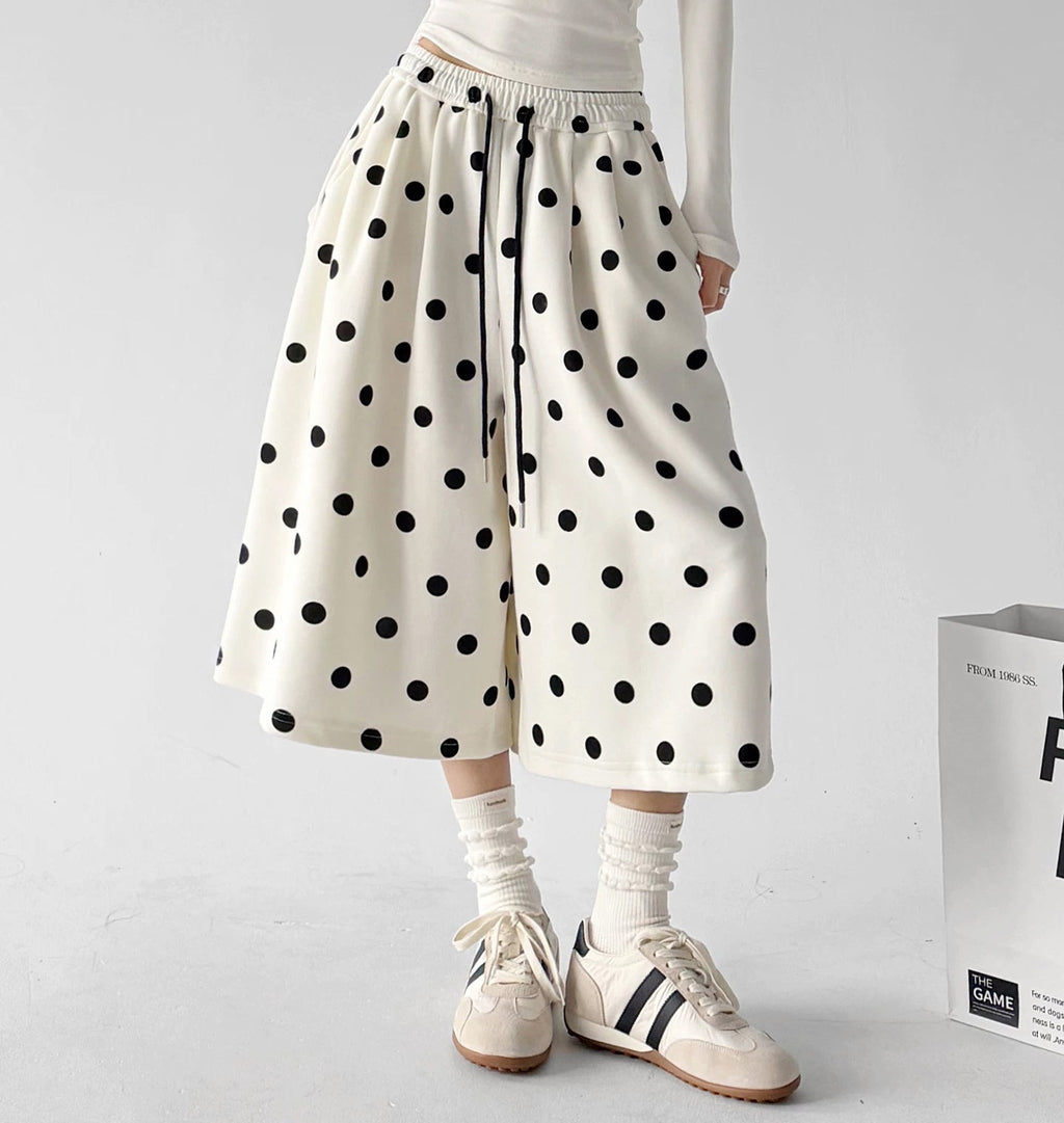 Polka-Dot Cropped Wide-Leg Pants - COPPING THREADS - CT ORIGINALS