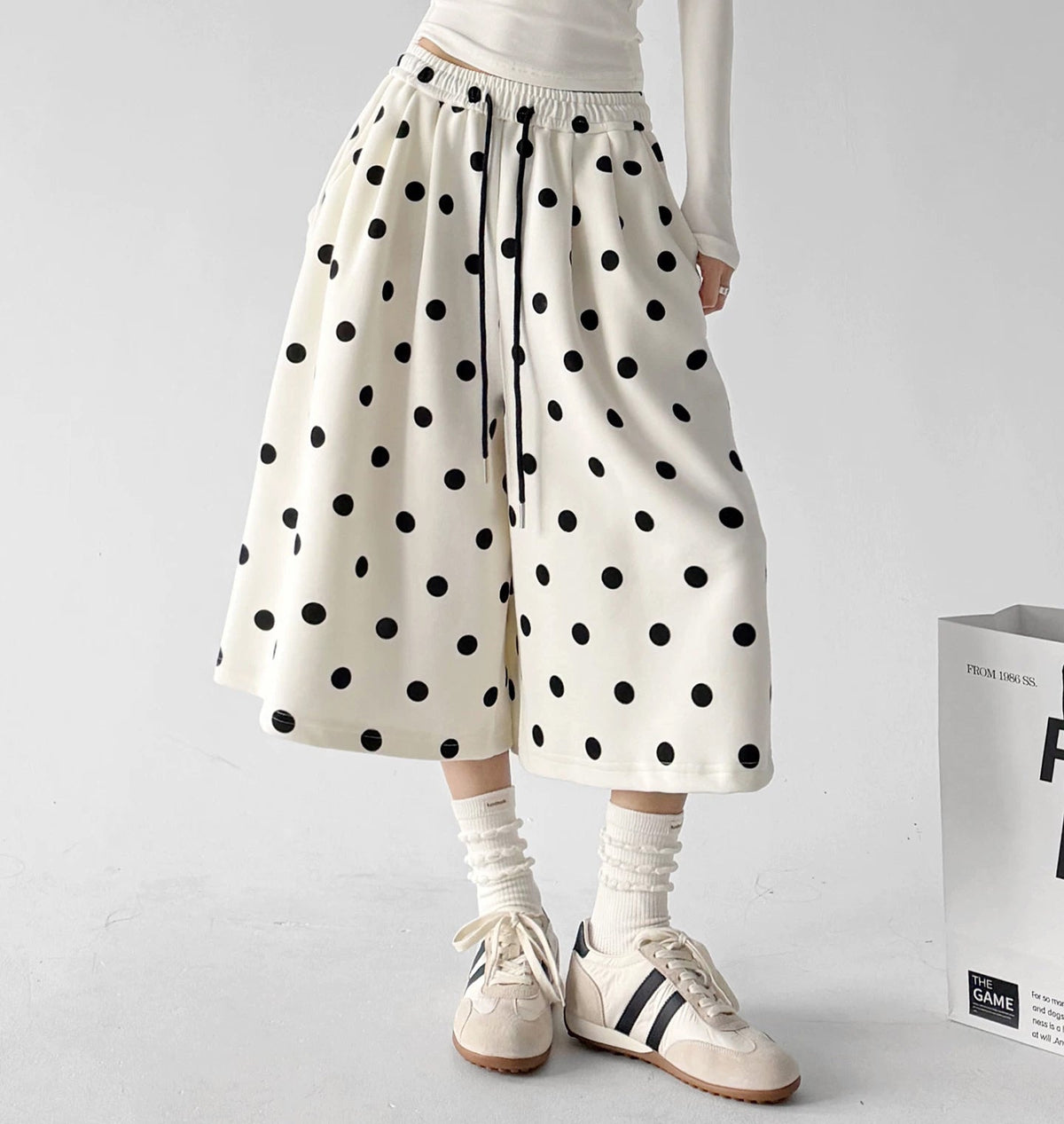 Polka-Dot Cropped Wide-Leg Pants - COPPING THREADS - CT ORIGINALS