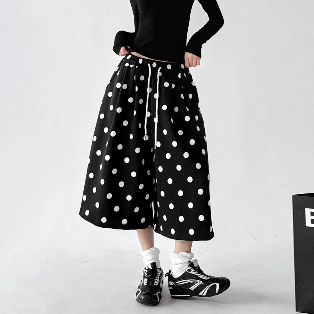 Polka-Dot Cropped Wide-Leg Pants - COPPING THREADS - CT ORIGINALS