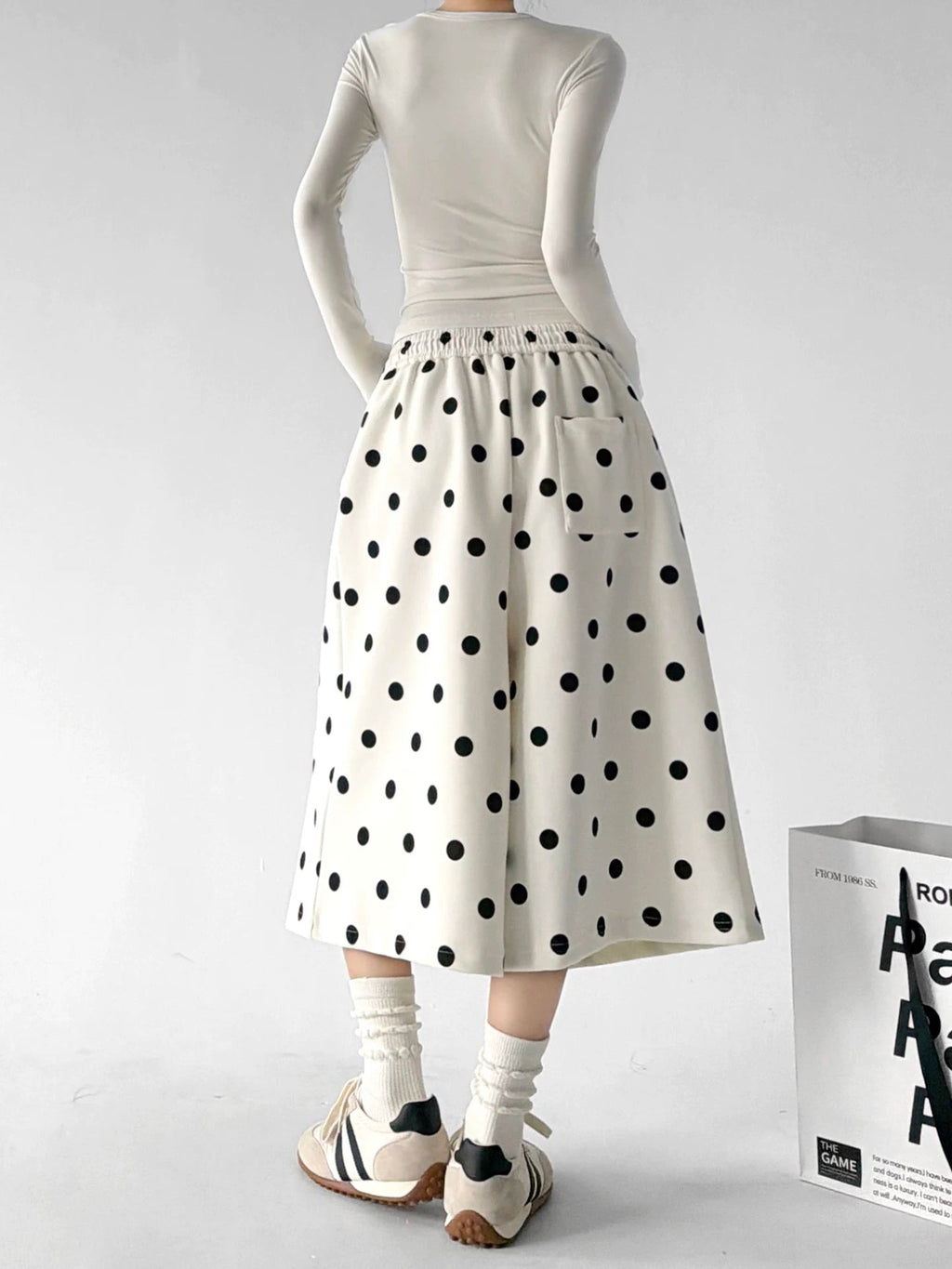 Polka-Dot Cropped Wide-Leg Pants - COPPING THREADS - CT ORIGINALS