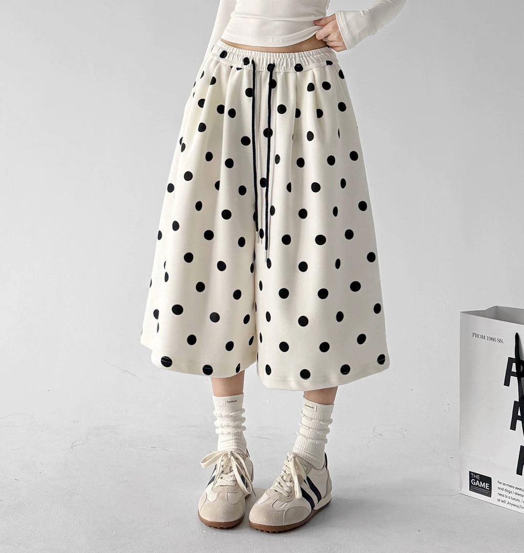 Polka-Dot Cropped Wide-Leg Pants - COPPING THREADS - CT ORIGINALS