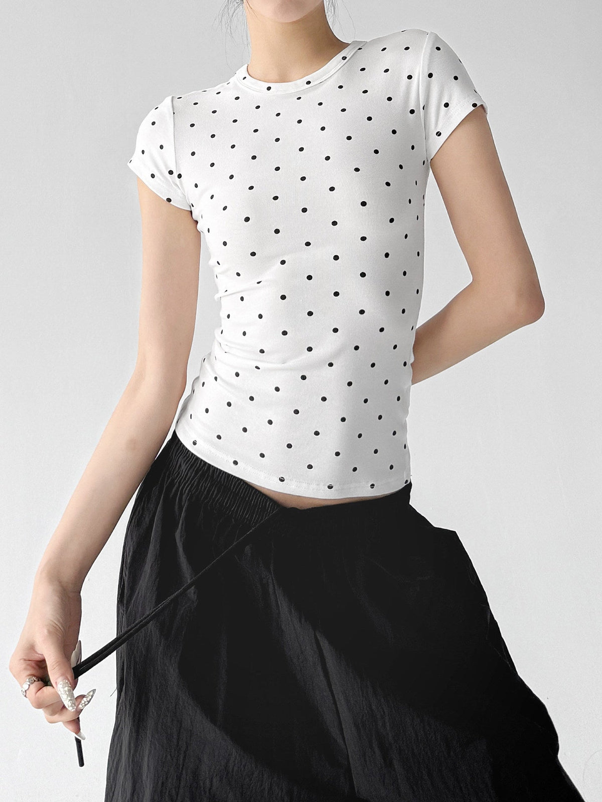 Polka-Dot Fitted Tee - CT6694 - COPPING THREADS - CT ORIGINALS