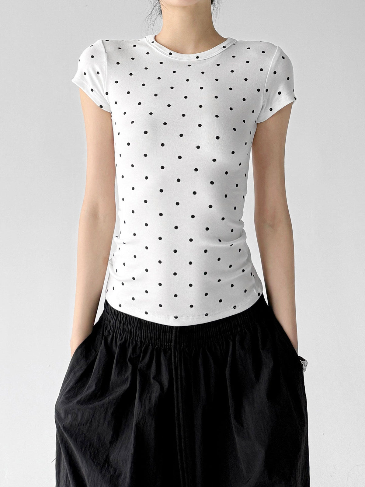 Polka-Dot Fitted Tee - CT6694 - COPPING THREADS - CT ORIGINALS