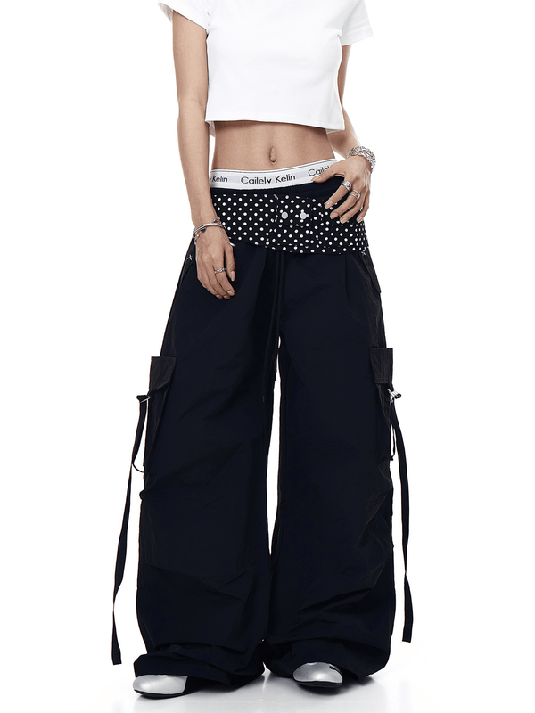 Polka - Dot Flap Parachute Cargo Pants - COPPING THREADS - CT Select