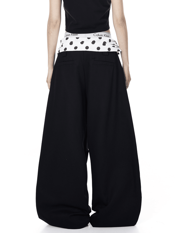 Polka Dot Fold - Over Waist Parachute Pants - COPPING THREADS - CT Select