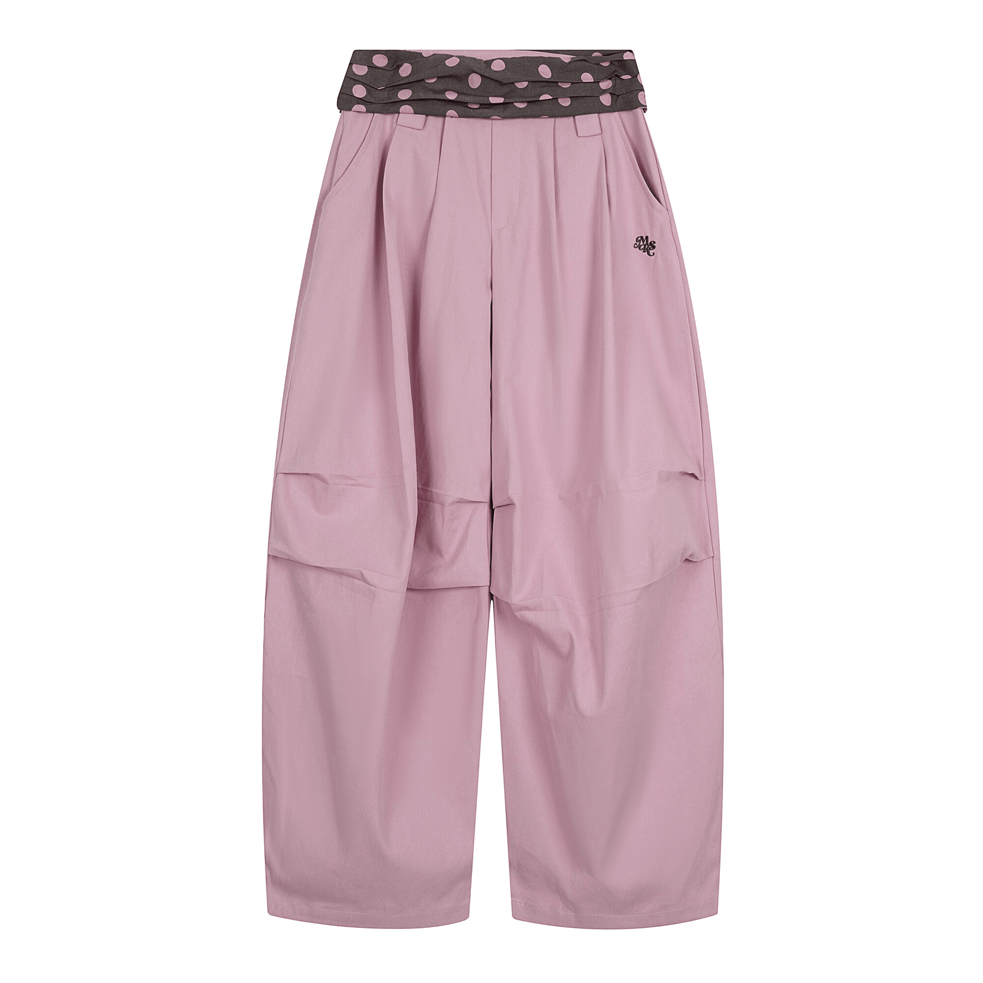 Polka Dot Fold - Over Waist Parachute Pants - COPPING THREADS - CT Select