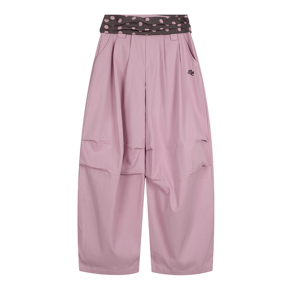 Polka Dot Fold - Over Waist Parachute Pants - COPPING THREADS - CT Select