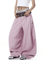 Polka Dot Fold - Over Waist Parachute Pants - COPPING THREADS - CT Select