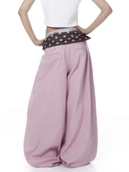 Polka Dot Fold - Over Waist Parachute Pants - COPPING THREADS - CT Select