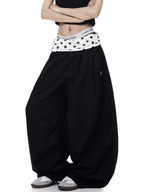 Polka Dot Fold - Over Waist Parachute Pants - COPPING THREADS - CT Select
