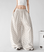 Polka Dot Linen - Blend Wide - Leg Pants - CT66121 - COPPING THREADS - CT Select