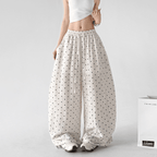 Polka Dot Linen - Blend Wide - Leg Pants - CT66121 - COPPING THREADS - CT Select