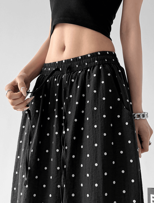 Polka Dot Linen - Blend Wide - Leg Pants - CT66121 - COPPING THREADS - CT Select
