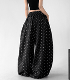 Polka Dot Linen - Blend Wide - Leg Pants - CT66121 - COPPING THREADS - CT Select