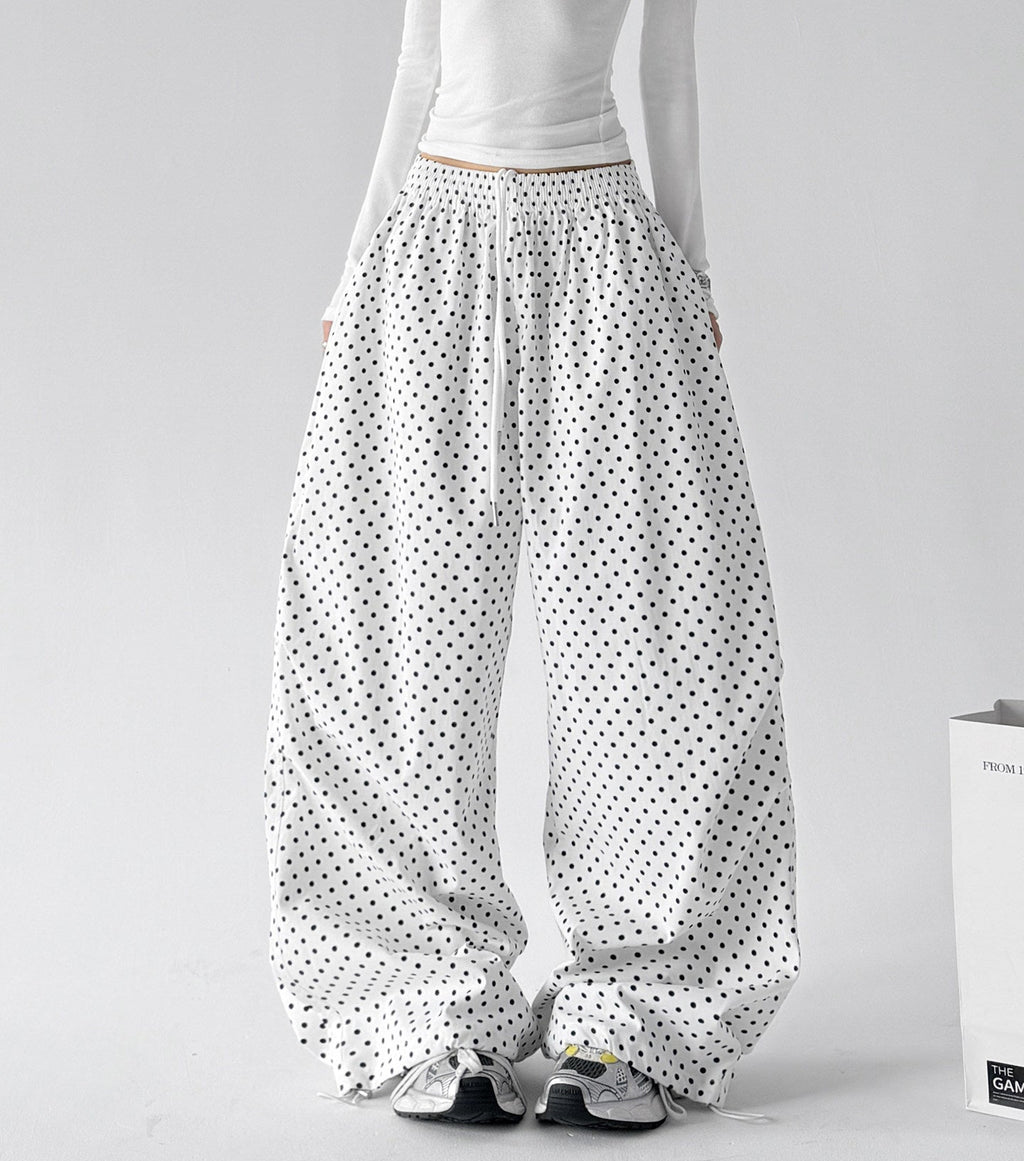 Polka Dot Rounded Wide-Leg Pants - CT207 - COPPING THREADS - CT ORIGINALS