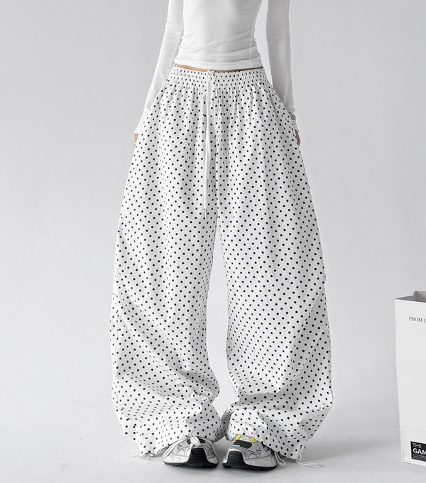 Polka Dot Rounded Wide-Leg Pants - CT207 - COPPING THREADS - CT ORIGINALS