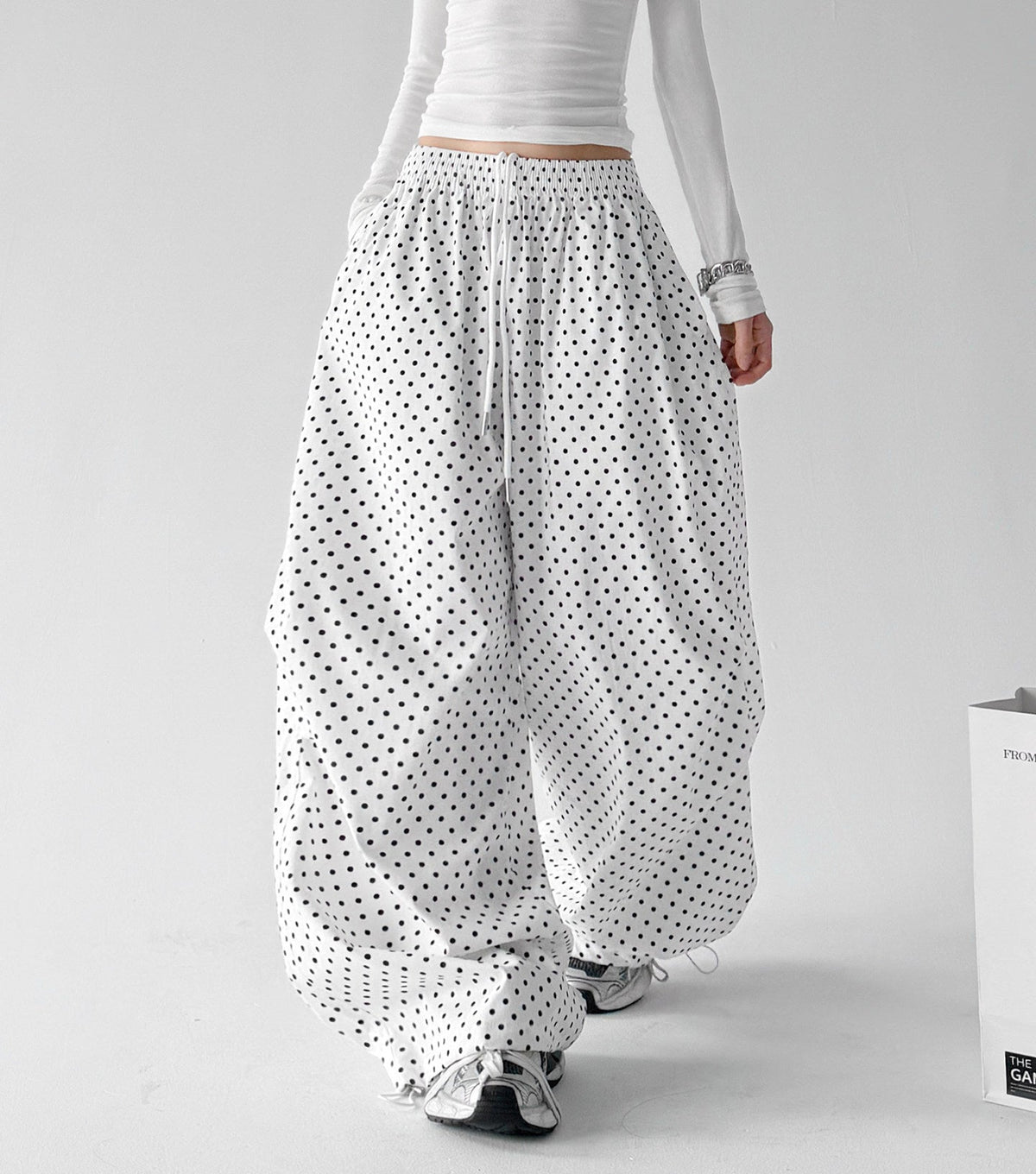 Polka Dot Rounded Wide-Leg Pants - CT207 - COPPING THREADS - CT ORIGINALS
