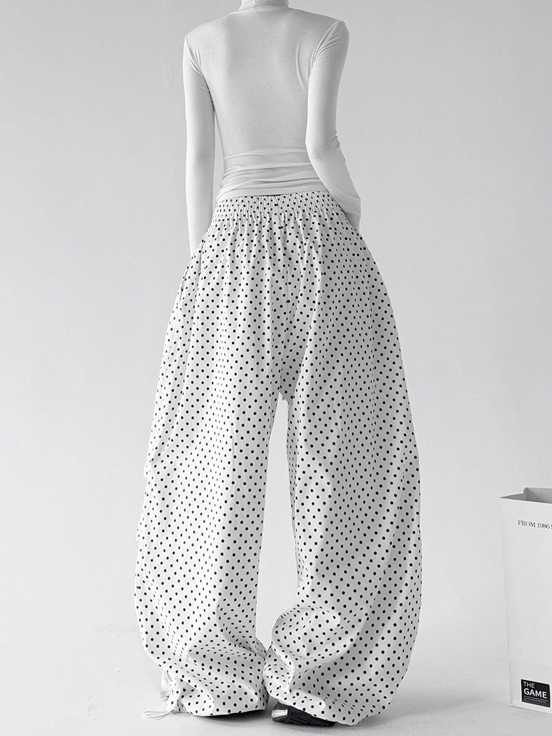 Polka Dot Rounded Wide-Leg Pants - CT207 - COPPING THREADS - CT ORIGINALS