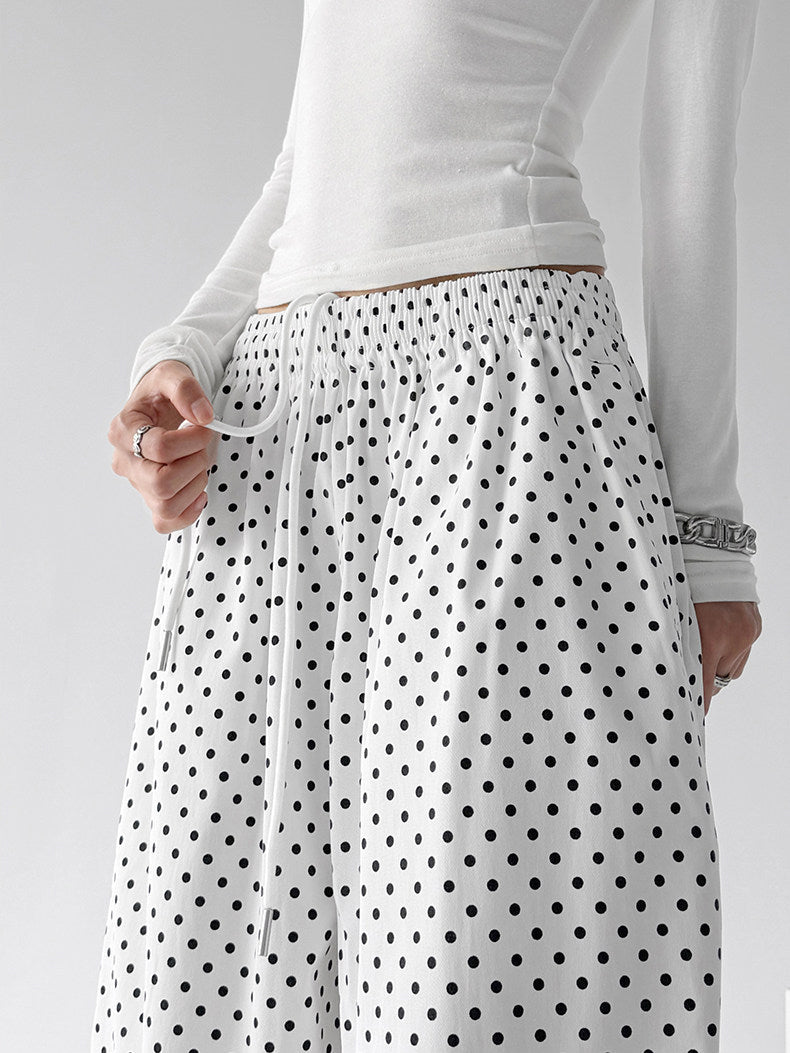 Polka Dot Rounded Wide-Leg Pants - CT207 - COPPING THREADS - CT ORIGINALS