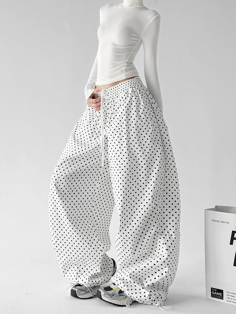 Polka Dot Rounded Wide-Leg Pants - CT207 - COPPING THREADS - CT ORIGINALS