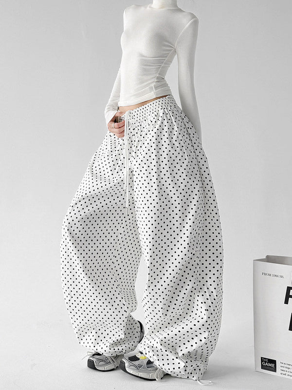 Polka Dot Rounded Wide-Leg Pants - CT207 - COPPING THREADS - CT ORIGINALS
