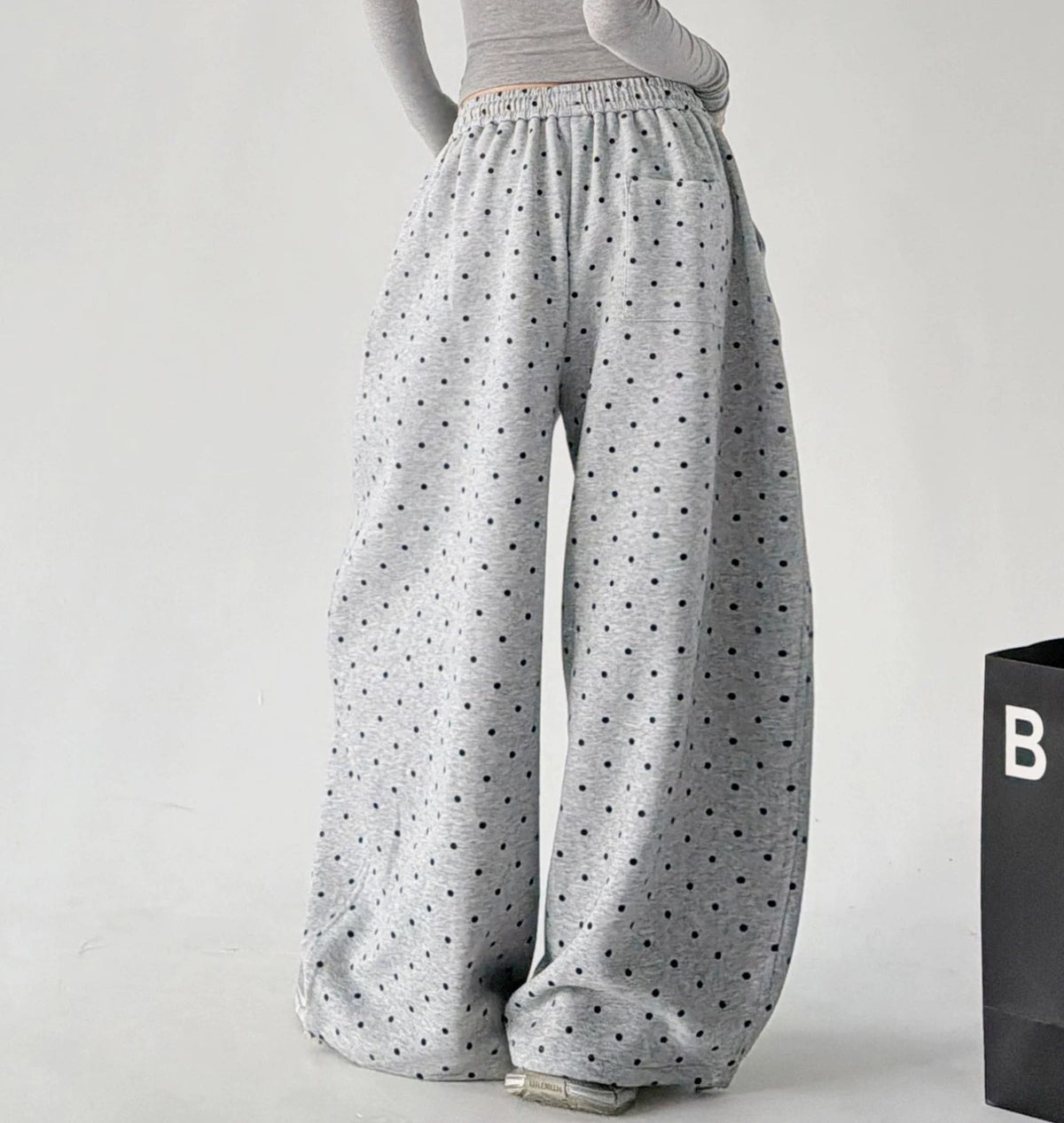 Polka-Dot Rounded Wide-Leg Sweatpants - COPPING THREADS - CT ORIGINALS