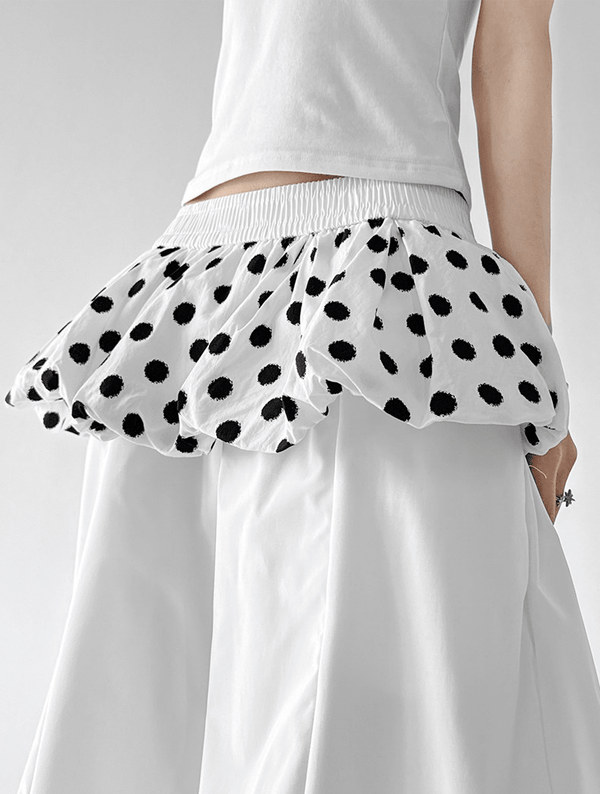 Polka Dot Ruffle Layered Wide - Leg Pants - CT6697 - COPPING THREADS - CT Select